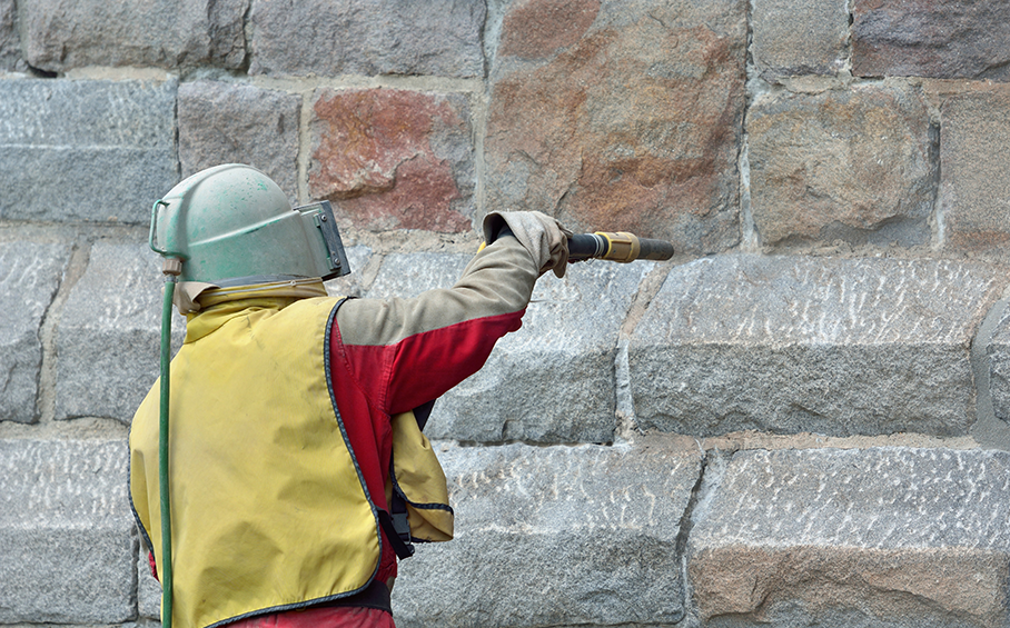 sablage mur